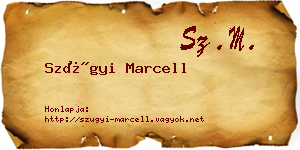 Szügyi Marcell névjegykártya